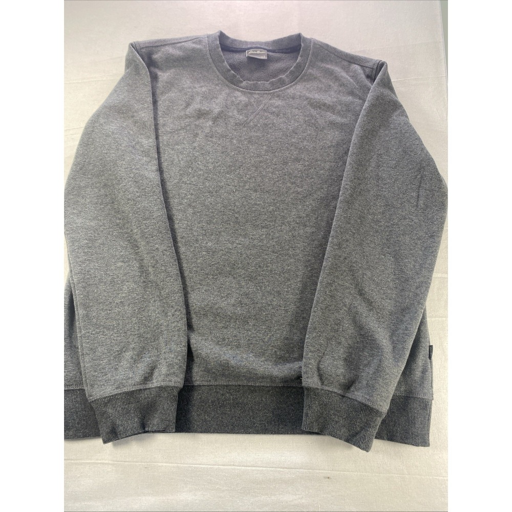 Mens Eddie Bauer Long Sleeve Gray Crewneck Sweatshirt Size L